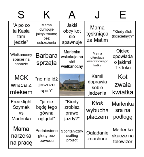 Wielkanocne bingo Card