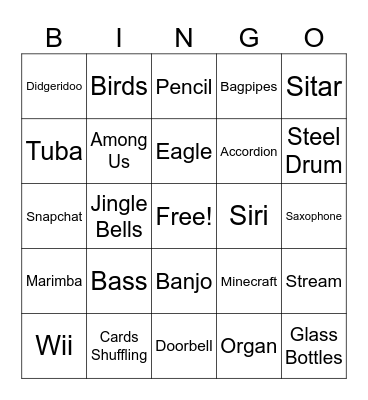 SOUND BINGO Card