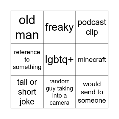 instagram reels bingo Card