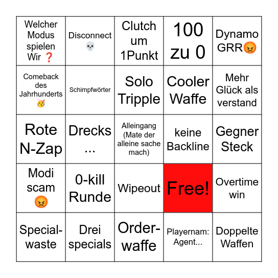 Splatoon 3 Rankt Bingo Card