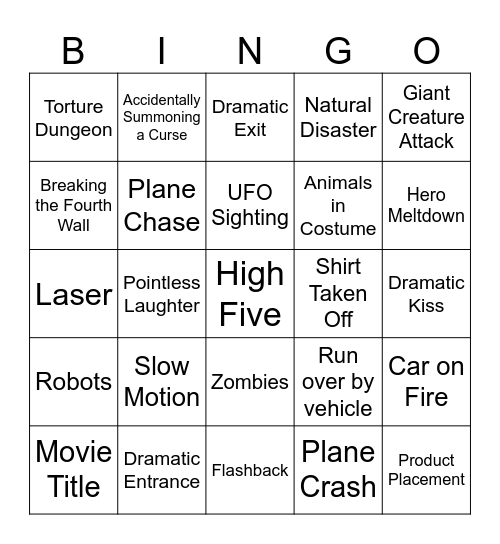 BingoFlix: Top Gun 40th Anniversary Bingo Card