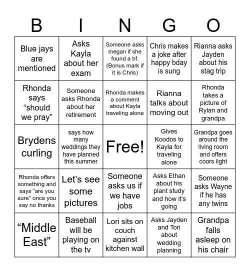 Bingo Card