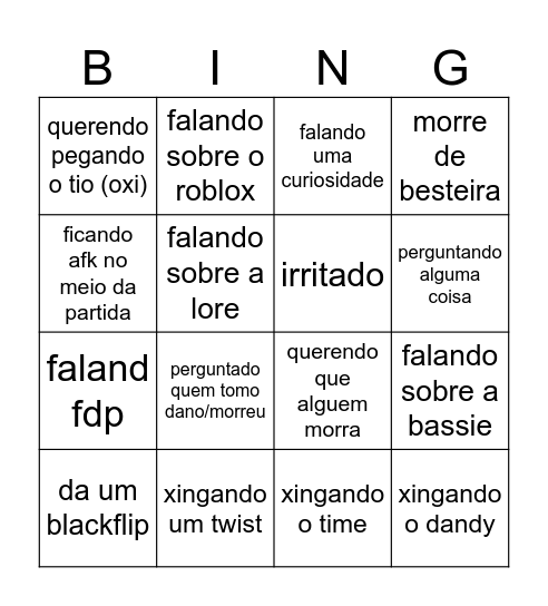 Omori e suas coisas Bingo Card