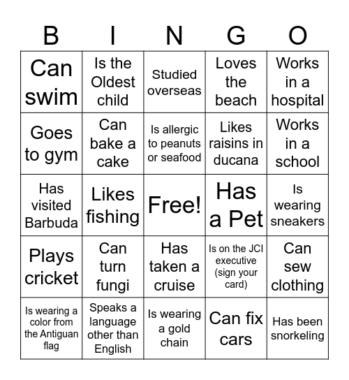 FIND SOMEONE WHO... Bingo Card