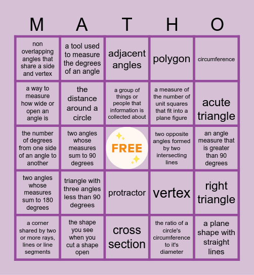 7th Grade Vocabulary Chapter 8 & 9 Bingo Card