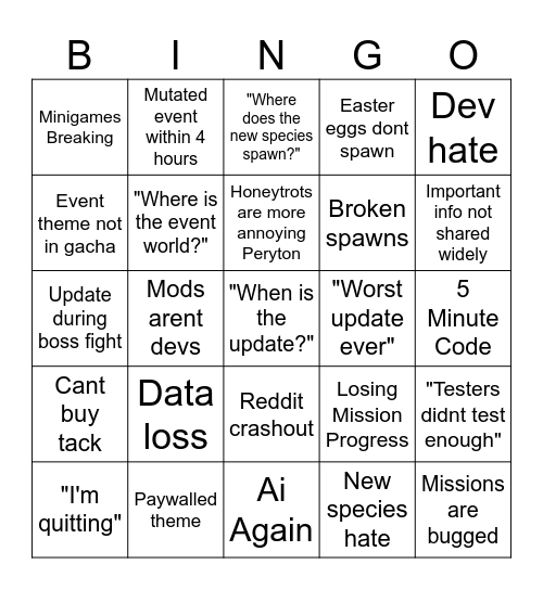 Horse Life Easter 2026 Week 1 Bingo Card