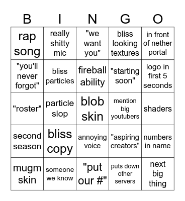 slop app open videos Bingo Card