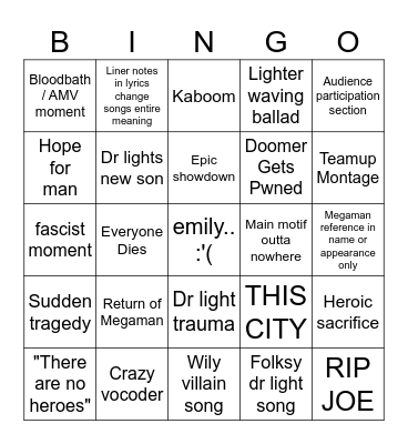 Act 3 Bingo Card