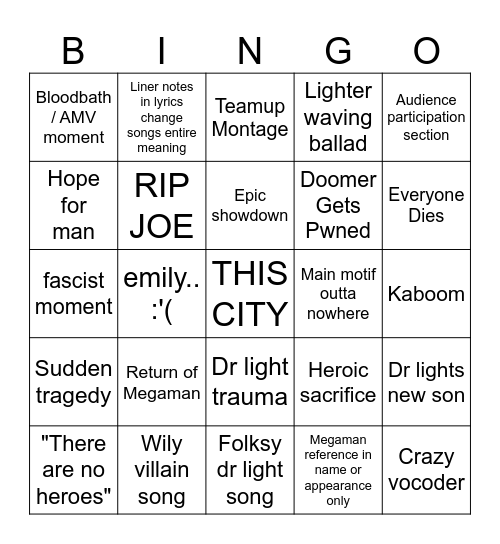 Act 3 Bingo Card