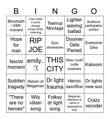 Act 3 Bingo Card