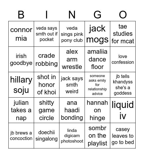 spring archery party bingo Card