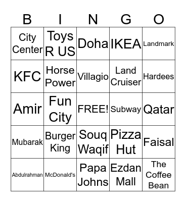 Group 1 Language Bingo Card