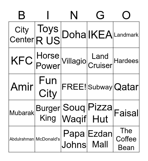 Group 1 Language Bingo Card