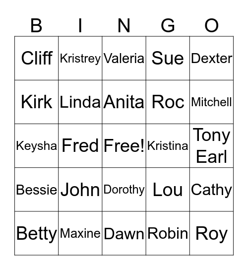 BROWN'S FAMILY Bingo Card