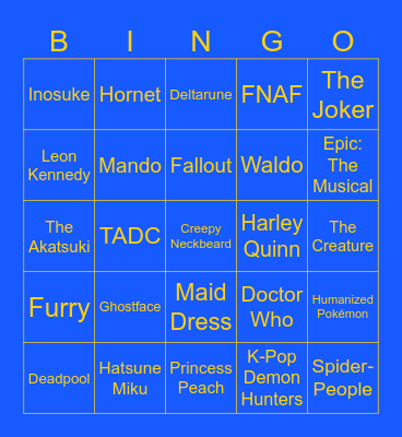 Con Bingo Card