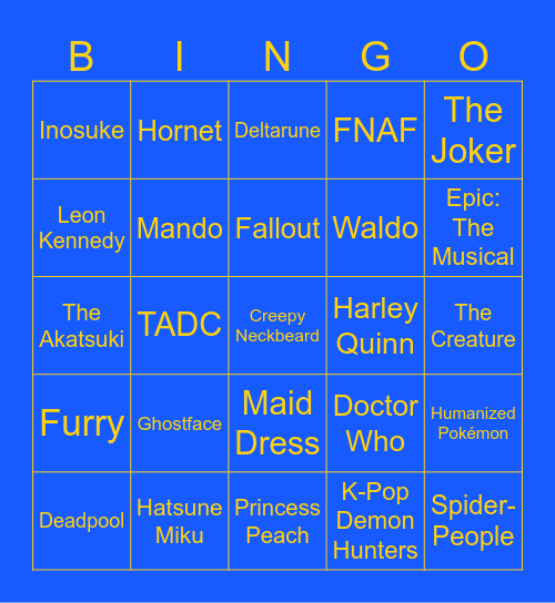 Con Bingo Card