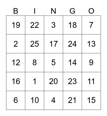 Meet With Blessings Bingo Card