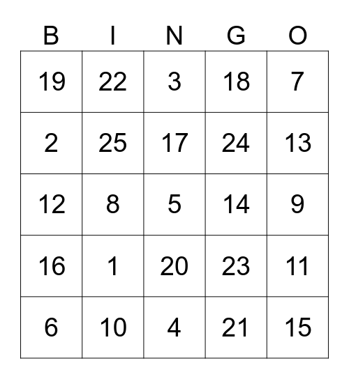 Meet With Blessings Bingo Card