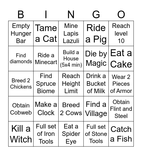 Lauri Epicc Challenge!!! Bingo Card
