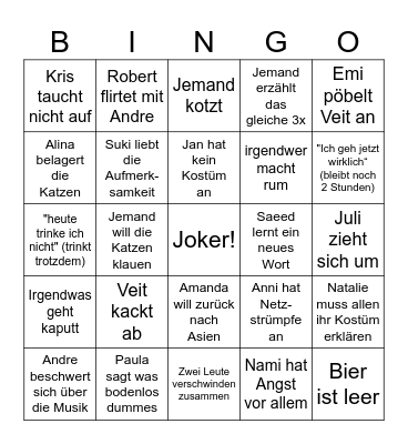 Abriss Bingo Card