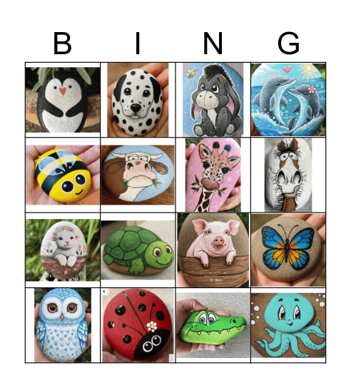 Animals Bingo Card