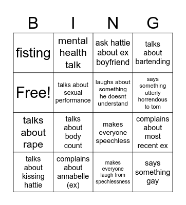Nick Bingo Card