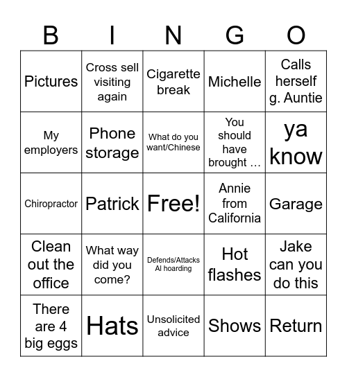 Easter Bingo Card