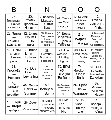 Muzbingo Card