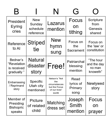 2026 Conference Bingo Card