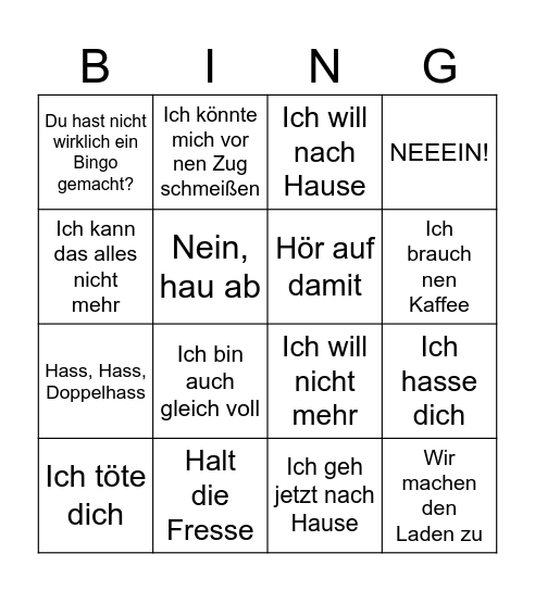 Das Karin-Bingo Card