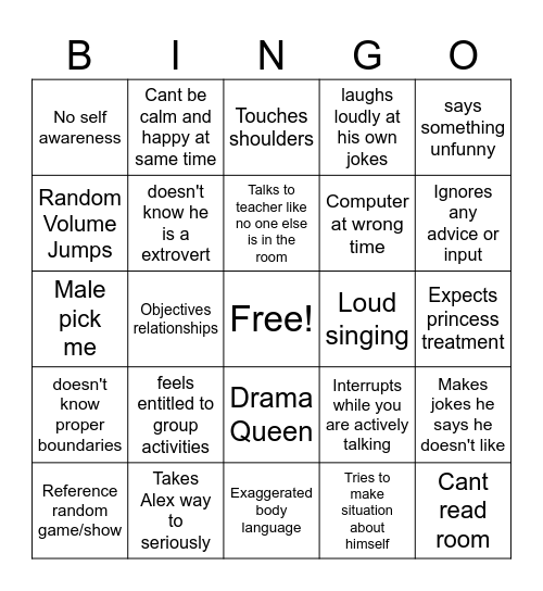 Bingo Card Bingo Card