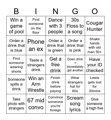 Beausie Bingo Card