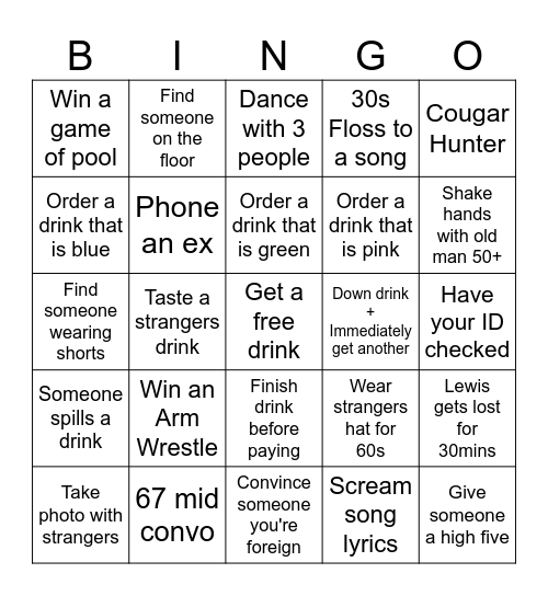 Beausie Bingo Card