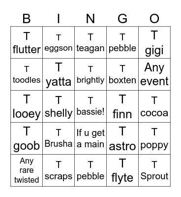 Easter Dan’s world bingo Card