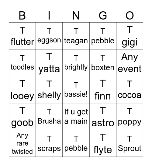 Easter Dan’s world bingo Card
