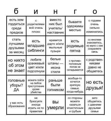 Цезарь Цеппели Bingo Card