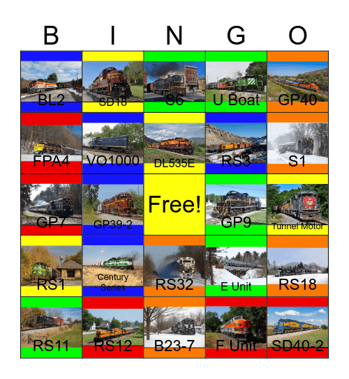 North American Diesels that I would like to fix one day Bingo Card