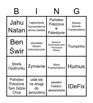 Bingo Dr Szewki Bingo Card