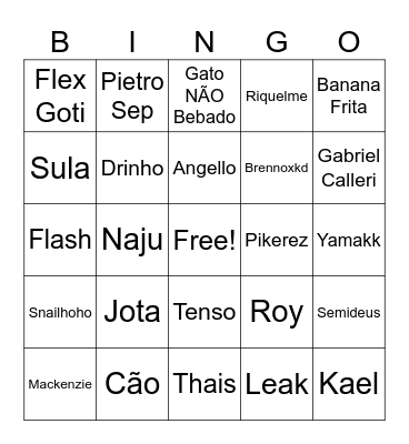 MEMBROS DO MIRACORD Bingo Card