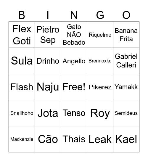 MEMBROS DO MIRACORD Bingo Card
