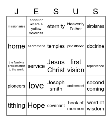conference bingo Card