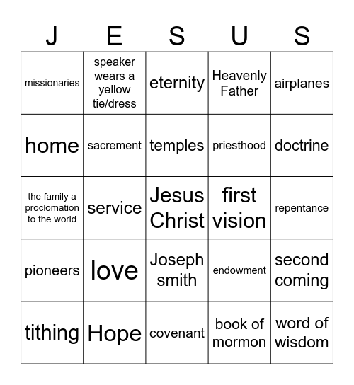 conference bingo Card