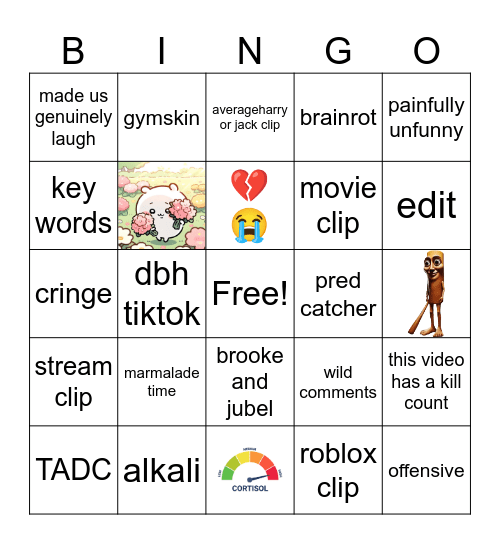 tiktok bingo Card