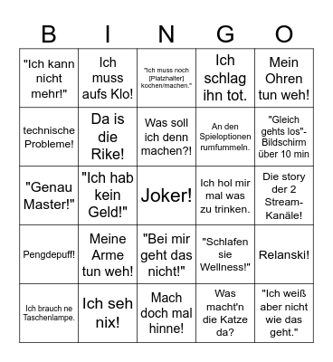 LPT-Fun Streming-Bingo Card