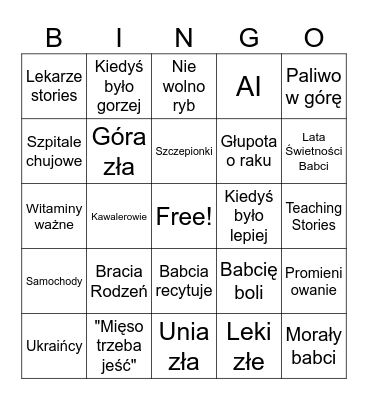 Wielkanoc 2026 Bingo Card