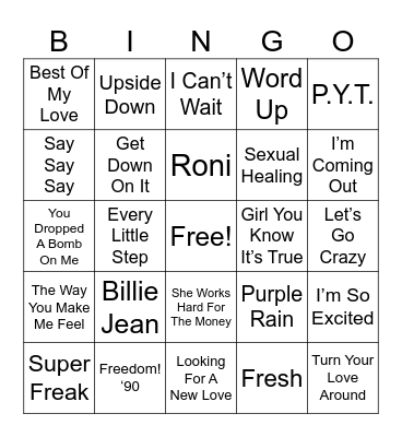 ******3****** Bingo Card