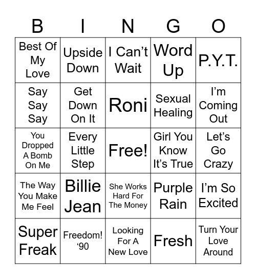 ******3****** Bingo Card