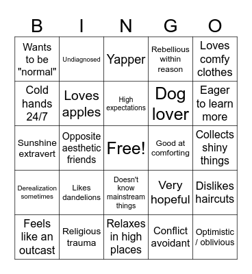 Baylor Kinnie Bingo Card