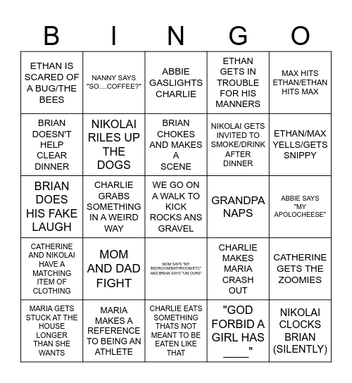 HILES EASTER BINGO '26 Bingo Card
