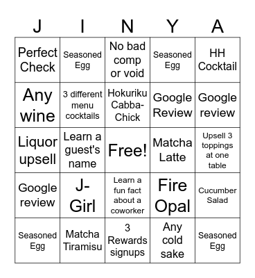EASTER BINGO Card